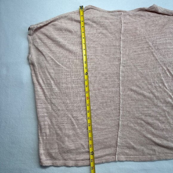 J Jill Linen Cotton Lightweight Boxy Sleeveless Sweater Size XL Light Pink Beach - Picture 11 of 12